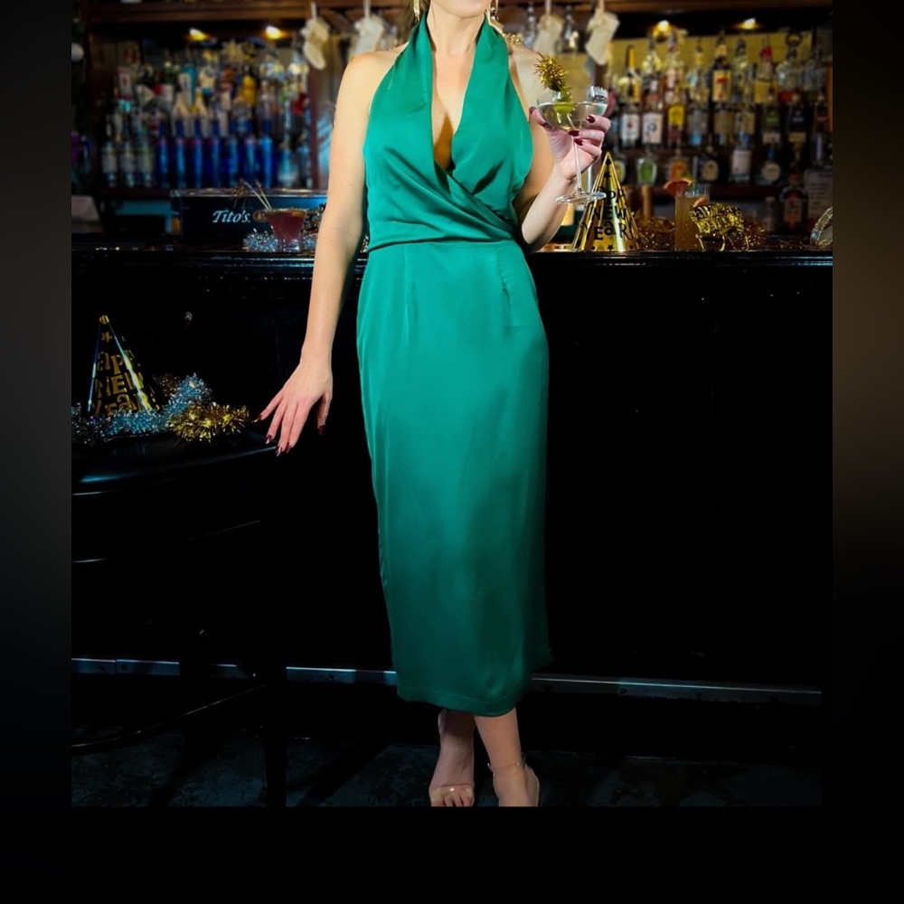 Brand new with tags green halter dress